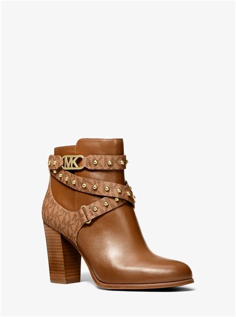 leather michael kors boots|michael kors ankle boots women.